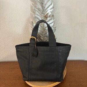 Black Vintage Leather Coach Bag NWOT